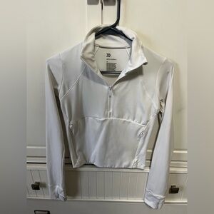 White Half-Zip Athletic Jacket XS